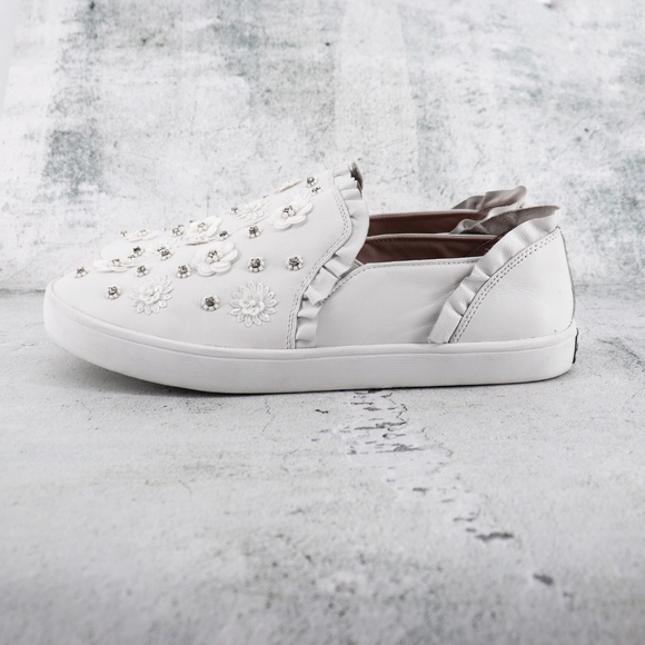 Kate Spade Louise Leather Embellished Sneaker 9.5 - Picture 4 of 8